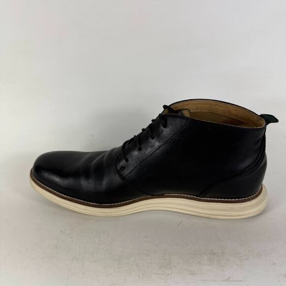 Cole Haan Grand OS Chukka Boots Men's 11 Black Leather Lace-Up Round Toe Ankle - Picture 6 of 10